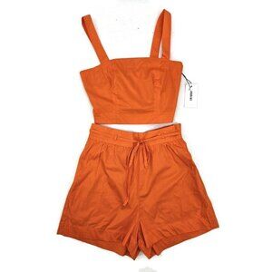 New Jason Wu Orange Crop Top and Shorts Womens XS Tank